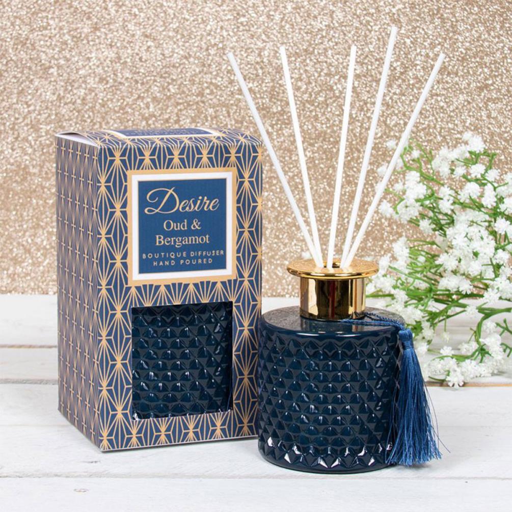 Desire Blue Tassel Oud & Bergamot Reed Diffuser - 200ml Extra Image 1
